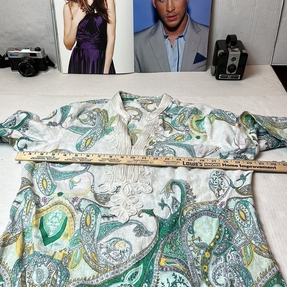 Charter club luxury linen tunic blouse - Picture 5 of 11